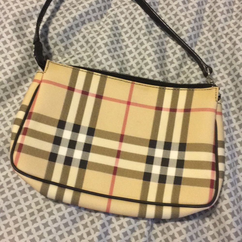 Burberry Beige Check Clutch